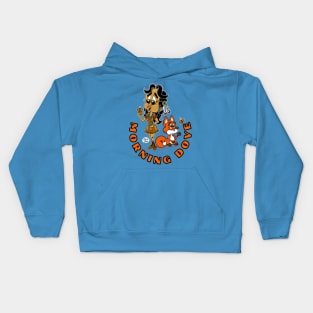 Cute Gold Rush gang series #3 Morning Dove and red fox with butterflies Fritts Cartoons 2023 Kids Hoodie